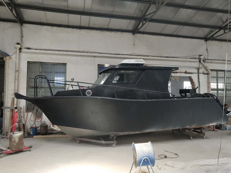 7.5米铝合金垂钓艇海钓船 铝镁合金家用小型游艇驾驶室加长奢华版